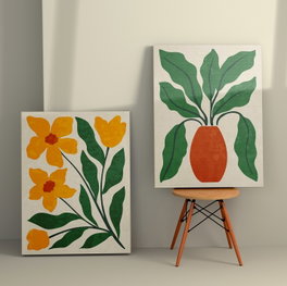 Wallity 2KNV4387 Lienzo Decorativo de 2 Piezas 50 x 70 cm